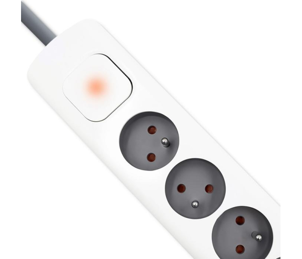 QOLTEC antyprzepięciowa - 6 gniazd, 2x USB, 1.8m, biało-szara - 1122594 - zdjęcie 6